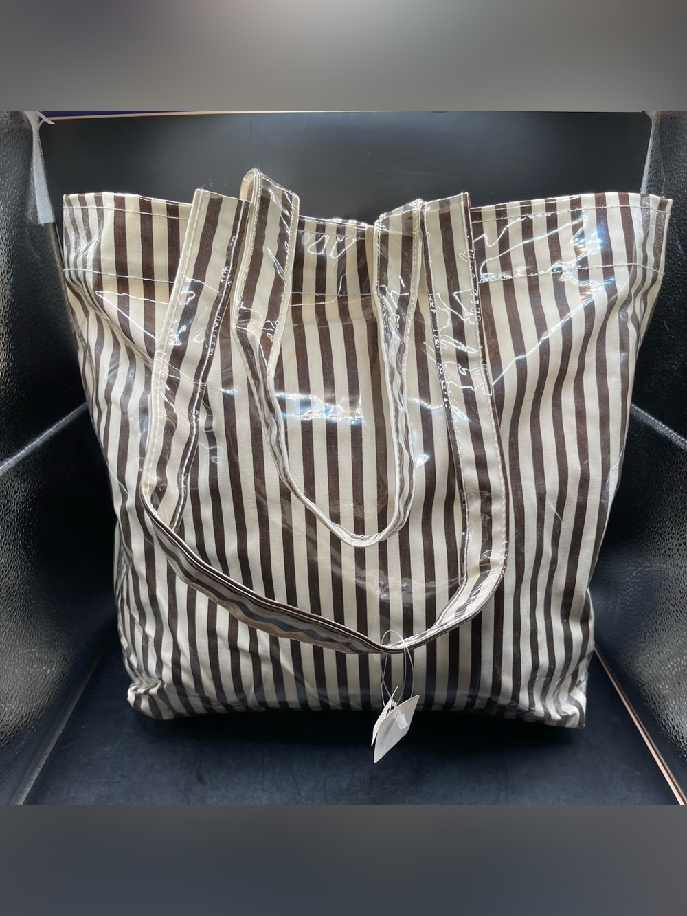 Henri Bendel RARE Packable Travel Bag From Centennial Stripe Collection NWOT/NCO